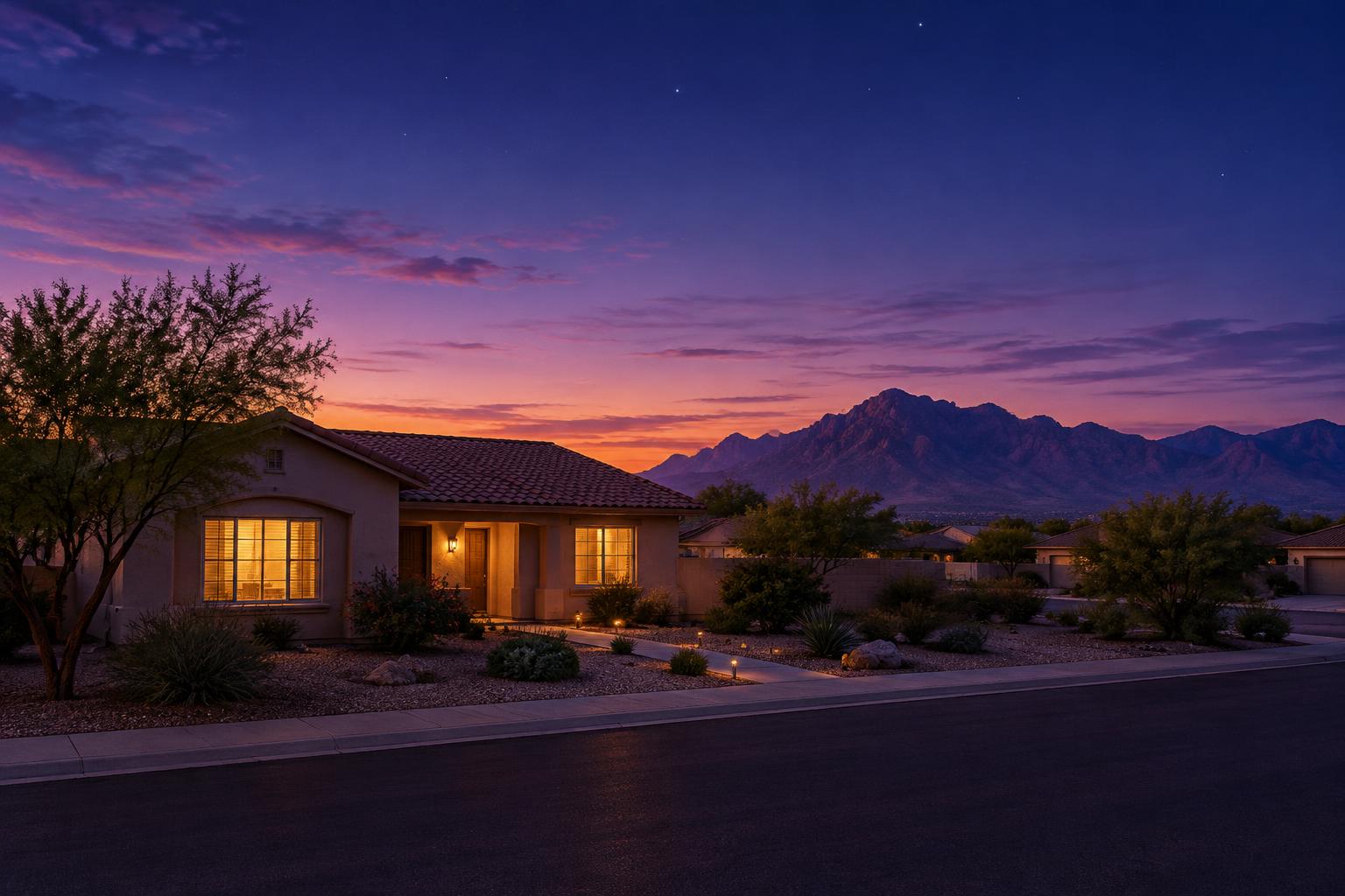 The house at dusk